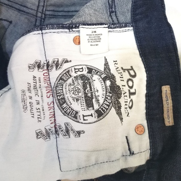 ~~SOLD~~RL Polo Tompkins Skinny Dark Wash Jeans - Picture 5 of 8
